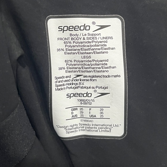 Speedo LZR racer X size 25 open back - Picture 4 of 4